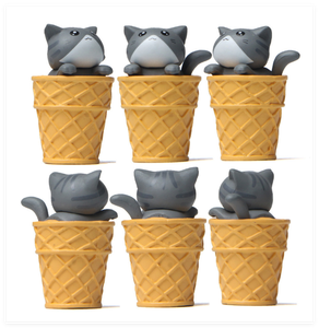 Chat <span class=keywords><strong>de</strong></span> dessin animé réaliste en forme <span class=keywords><strong>de</strong></span> cône <span class=keywords><strong>de</strong></span> crème glacée, figurines miniatures 3D, nourriture pour <span class=keywords><strong>maison</strong></span> <span class=keywords><strong>de</strong></span> poupée, statue en résine, fabricant <span class=keywords><strong>de</strong></span> jouets pour enfants, cuisine - Product Image 4