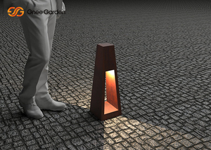 Caja DE LUZ DE ACERO Corten, bolardo de luz de césped, pilares exteriores, jaula de bolardo de luz de jardín - Product Image 4