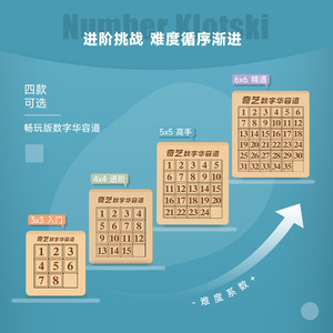 Juguete Magnético Digital Huarong Road 3x3 4x4 5x5 6x6, Juego Educativo de Matemáticas para Niños, Entrenamiento de Pensamiento - Product Image 1
