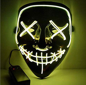 หน้ากากปาร์ตี้เรซิ่นไม่ระบุชื่อ Led โจ๊กเกอร์เรืองแสงหน้ากาก Hallowen พร้อมไฟ - Product Image 5