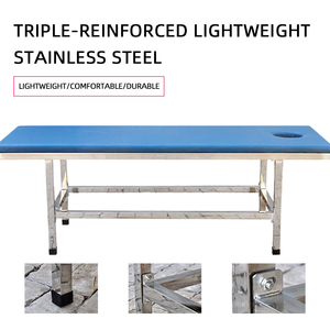 Camilla de Masaje Profesional con Marco de Acero Inoxidable y Tapicería de Cuero para Spa, Clínica y Salón - Product Image 1