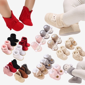 नवजात शिशु सॉक जूते सर्दियों की लड़की हुक और लूप बंद उच्च गुणवत्ता वाले बूटीज़/मोजे टोडल ऊन जूते - Product Image 1