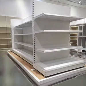 Estanterías <span class=keywords><strong>de</strong></span> Mercado Blancas <span class=keywords><strong>de</strong></span> Una Cara, Personalizadas en Color y Tamaño, Góndola <span class=keywords><strong>para</strong></span> Minimercado, Estanterías Profundas <span class=keywords><strong>para</strong></span> Tiendas Minoristas - Product Image 2