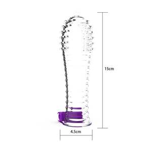 Hochwertiges Großes Kristall-Kondom Männer Silikon-Vibrator Sexspielzeug für Frauen - Product Image 2
