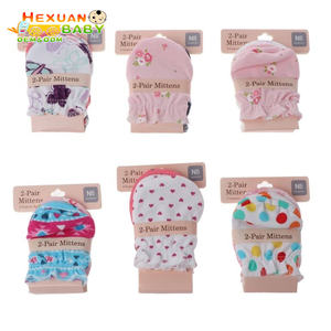 Gants <span class=keywords><strong>anti</strong></span>-rayures tendance en coton pour bébés, Protection faciale contre les nouveau-nés, pièces, 2 paires - Product Image 2