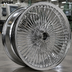 EVOR Wire <span class=keywords><strong>Wheels</strong></span> BRAND 锻造轮毂 全镀铬辐条轮圈 22 24 26 英寸 Dayton - Product Image 4
