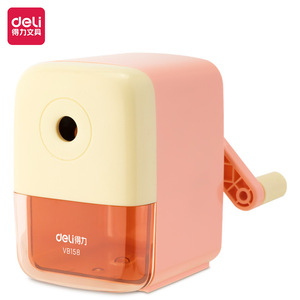 Deli VB158 Pencil Sharpener Automatic Lead Feeding For Art Sketching Student Use Geometric Design Plastic Manual Operation - Product Image 3
