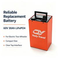 Batterie LiFePO4 60V 30Ah/60Ah au phosphate de fer et de lithium avec BMS intelligent intégré, haute autonomie, construction durable pour vélo électrique
