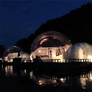 Tente gonflable de Camping, <span class=keywords><strong>bulle</strong></span> transparente et transparente, 3, <span class=keywords><strong>4</strong></span>, 5 m, en cristal, location extérieure, avec Tunnel - Product Image 4