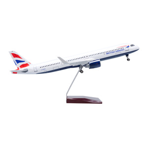 โมเดลเครื่องบินจำลองบริติช 321 แอร์ไลน์ส <span class=keywords><strong>A321</strong></span> Neo ขนาด 44 ซม. สเกล 1:100 พร้อมไฟประดับ ของขวัญ - Product Image 1