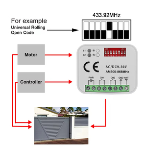 सार्वभौमिक आवृत्ति 300-868mhz रोलिंग और फिक्स्ड कोड और लर्निंग कोड और लर्निंग कोड गेट रिमोट कंट्रोल रिसीवर नियंत्रक - Product Image 4
