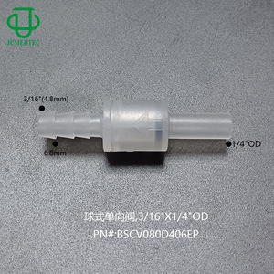 Válvula Unidireccional de Resorte de Plástico PP de Alta Calidad, Diseño de Tres Pagodas para Sellado de Agua y Aire, Potencia Neumática para Medios Oleosos - Product Image 4