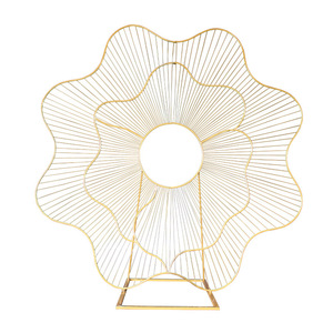 Oggetti di scena per matrimonio Tieyi sfondo con decorazione esterna <span class=keywords><strong>cerchio</strong></span> luminoso ornamenti forma curva sfondo in metallo - Product Image 6