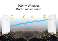 Pont Wi-Fi extérieur Tenda O1-5G 5,8 GHz 867 Mbps point à point, CPE extérieur longue distance 1 km avec 2 antennes 9 dBi