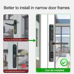 Alüminyum alaşımlı parmak izi kilidi kart TUYA APP su geçirmez mekanik şifre dooroom dizüstü kilit anahtarı kilidini RFID akıllı kilit
