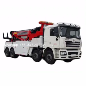 Shacman 8x4 12 휠 25 톤 복구 wrecker 트럭 30 톤 로테이터 도로 견인 트럭 구조차 판매