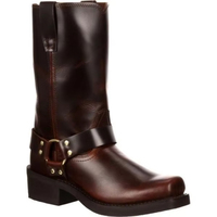 Bottes pour homme de style nouveau, durables, en cuir PU marron, bottes de cow-boy western, bottes Martin pour les soirées