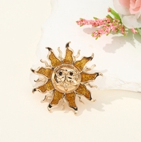 Chine rétro soleil broche soleil dieu broche rétro personnalisé broches costume accessoires en gros broche