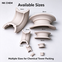 Anneau de selle en céramique Intalox, emballage céramique résistant aux acides et à la chaleur pour tour de désulfuration et absorption (NK CHEM)