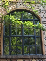 Ventana de Rejilla de Acero Arqueada de Repuesto, Estilo Francés Horizontal, Moderna, Delgada, Insonorizada, con Aislamiento Térmico, Personalizada