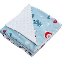 Couverture en flanelle pour bébé double face avec imprimé animal, 200TC, antistatique, portable, toutes saisons