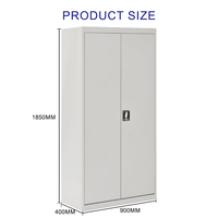 Armoire de rangement en métal pour garage, armoire de classement moderne en métal, armoire de classement en acier à 2 portes pour le bureau