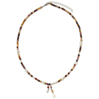 Collier ras du cou fait main en pierre naturelle de 4 mm, avec perles, pendentifs animaux en pierre, coquillages, perles de cristal