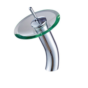 Grifo de inodoro de vidrio de cascada de parque de acero inoxidable, grifos de baño, grifo de cascada, grifo de lavabo de cara de cascada única - Product Image 2