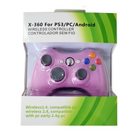 Manette de Jeu Sans Fil GPD pour Xbox 360, Récepteur 2.4G Compatible PC, Ordinateur et Android TV Box, Joystick à Vibration P3
