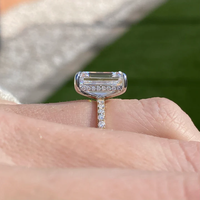 Bague de fiançailles unique en or blanc 925 et argent, diamant de laboratoire certifié IGI VVS, bijoux fins, vente chaude