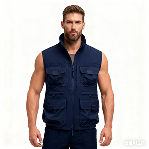 Chaleco de trabajo y voluntariado para hombre, holgado, con múltiples bolsillos, informal, para exteriores, pesca, venta al por mayor, personalizado - Product Image 6