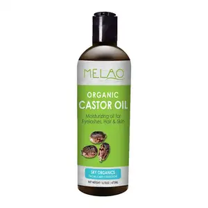 Organic Cold-Pressed 100% Pure With Hexane-Free Castor Oil Healing For Dry Skin, Hair Growth