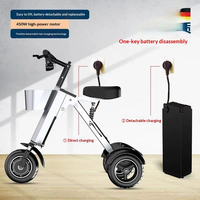 Tricycle électrique pliable à 3 roues, batterie au lithium, alliage d'aluminium léger, scooter à 3 roues, tricycle électrique