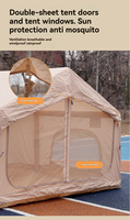 Nouveauté élégante 7.5 ㎡   Tente gonflable de camping extérieure facile à installer, en Oxford PVC, résistante à la neige, avec fenêtre et circulation d'air