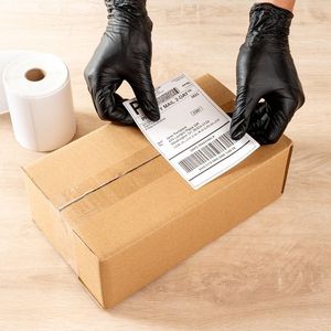 Tùy chỉnh bất kỳ kích thước 4x6 inch <span class=keywords><strong>in</strong></span> vận đơn hậu cần vận chuyển nhãn tấm CuộN dính nhiệt giấy thể hiện Nhãn dán nhãn - Product Image 6