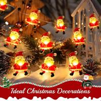 Decoraciones Navideñas TSINYE, Luces de Cadena de Santa Claus para Interiores, Luces LED de Hadas, Decoración Linda para Habitaciones y Dormitorios, Navidad Interior y Exterior