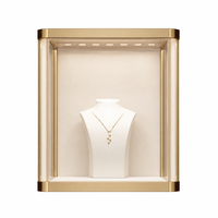 Présentoir à bijoux rétro français en bois rose, ensemble de comptoir de réception avec LED, design personnalisé haut de gamme, durable, de haute qualité, de luxe
