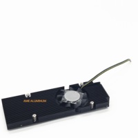 Ventilador disipador de calor de aluminio de 20cm, placa base, Puente Sur/Norte, patrones de ángulo cuadrado, T5, corte templado, doblado, punzonado de soldadura