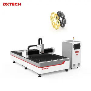 Dxtech Máquina de corte a laser de fibra CNC automática para metal e aço inoxidável