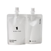 Poche souple en plastique anti-fuite avec bec verseur personnalisé pour café et sauces desserts