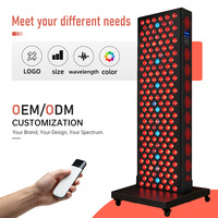 Panneau de luminothérapie rouge modulaire personnalisé à 9 longueurs d'onde avec marque privée et système de contrôle intelligent