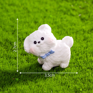 Figurines de chiens miniatures en résine époxy, écologiques, aérographe, pour jouets d'enfants, décorations de gâteaux, paysages de mousse DIY, voitures - Product Image 6