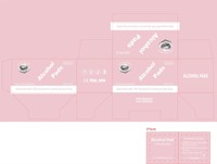 Lingettes alcoolisées jetables roses, tampons nettoyants 75 %, emballées individuellement, directement de l'usine