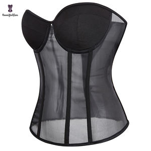Venta al por mayor ligero y ThinShapewear cintura <span class=keywords><strong>reductor</strong></span> con cordones Overbust Bustier gasa corsés para mujeres Party Club Tank Tops - Product Image 1