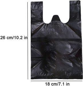 Huamaohengchun 200 Bolsas Desechables para Mujeres, Bolsas Sanitarias con Asas para Toallas Sanitarias (Negras) - Product Image 6