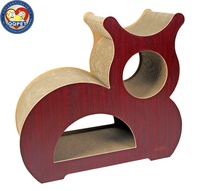 Maison pour chat en carton style chat Catopia Sleep, grattoir pour chat en carton ondulé avec MDF