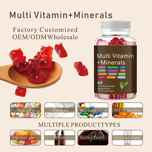 Gummies multivitaminées pour adultes OEM/ODM, minéraux, amélioration de la densité osseuse, soutien immunitaire et énergétique, complément à base de plantes pour hommes et femmes, 2 gummies - Product Image 2