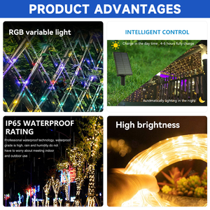 Luces Solares LED para Exteriores, Impermeables IP65, Decoración Navideña para Jardín, Patio, Camino de Entrada, Césped - Product Image 3