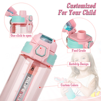 Bouteille d'eau pour enfants ODM sans BPA en Tritan 350 ml, bouteilles de sport en plastique pour la rentrée scolaire, bouteille d'eau pour enfants avec logo personnalisé DIY