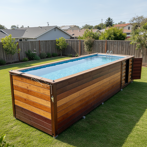 <span class=keywords><strong>Piscine</strong></span> de luxe en conteneur maritime, maison-conteneur avec éclairage personnalisé, filtration écologique, design contemporain - Product Image 1